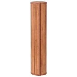 Tapis rectangulaire marron 70x100 cm bambou 