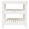 Banc de travail Blanc 78,5x50x80 cm Bois de pin massif 
