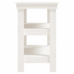 Banc de travail Blanc 78,5x50x80 cm Bois de pin massif 