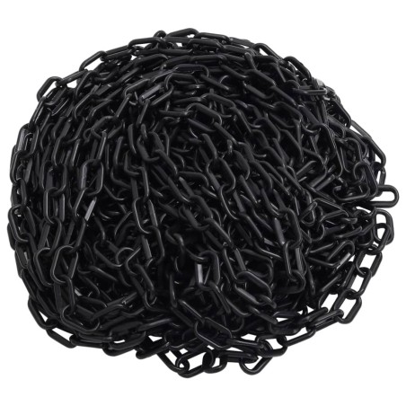 Chaîne d'avertissement Noir 100 m Ø8 mm Plastique 