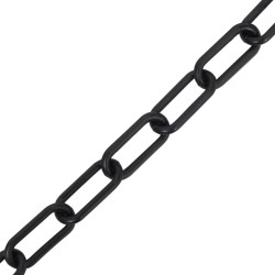 Chaîne d'avertissement Noir 100 m Ø8 mm Plastique 