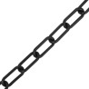 Chaîne d'avertissement Noir 100 m Ø8 mm Plastique 