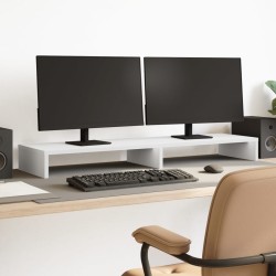 Support de moniteur blanc 100x27x10 cm bois d'ingénierie 