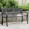 Banc de jardin Noir 120 cm Acier 