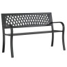 Banc de jardin Noir 120 cm Acier 