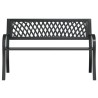 Banc de jardin Noir 120 cm Acier 
