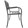 Banc de jardin Noir 120 cm Acier 