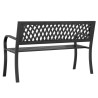 Banc de jardin Noir 120 cm Acier 