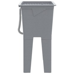 Bac à linge gris 59x41x75 cm résine 