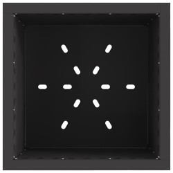Foyer sans fumée Carré Noir 48x48x50 cm Acier 