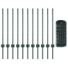 Ensemble de clôtures de jardin Pack de 2 Vert Acier 25 x 0.8 m 