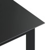 Table de jardin Noir 80x80x74 cm Aluminium et verre 