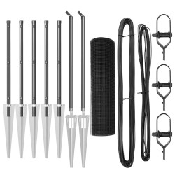 Set de poteaux de clôture Pack de 2 Gris 