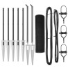 Set de poteaux de clôture Pack de 2 Gris 
