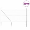 Ensemble de Poteaux de Clôture Lot de 2 Acier Galvanisé 10 x 1 m 