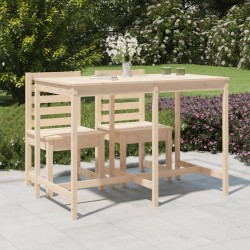 Table de jardin 159,5x82,5x110 cm bois massif de pin 