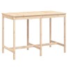 Table de jardin 159,5x82,5x110 cm bois massif de pin 