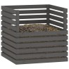 Composteur Gris 80x80x78 cm Bois massif de pin 