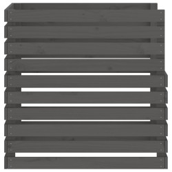 Composteur Gris 80x80x78 cm Bois massif de pin 