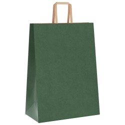 Sacs en papier 50 pcs avec poignées vert 32x17x44 cm 