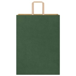Sacs en papier 50 pcs avec poignées vert 32x17x44 cm 