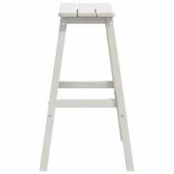 Tabourets de Bar 2 pcs Blanc HDPE 