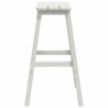 Tabourets de Bar 2 pcs Blanc HDPE 