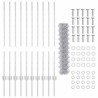 Clôture en maillons de chaîne avec 20 poteaux en U Argent 1x10 m Acier 