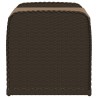 Banc de rangement et coussin marron 80x51x52 cm résine tressée 