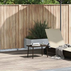 Table basse de jardin rectangulaire marron 60x40x37 cm rotin 