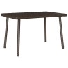 Table basse de jardin rectangulaire marron 60x40x37 cm rotin 