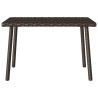 Table basse de jardin rectangulaire marron 60x40x37 cm rotin 