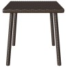 Table basse de jardin rectangulaire marron 60x40x37 cm rotin 