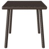 Table basse de jardin rectangulaire marron 60x40x37 cm rotin 