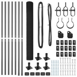 Kit de poteaux de clôture 2 pièces Gris Acier galvanisé 