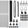 Kit de poteaux de clôture 2 pièces Gris Acier galvanisé 