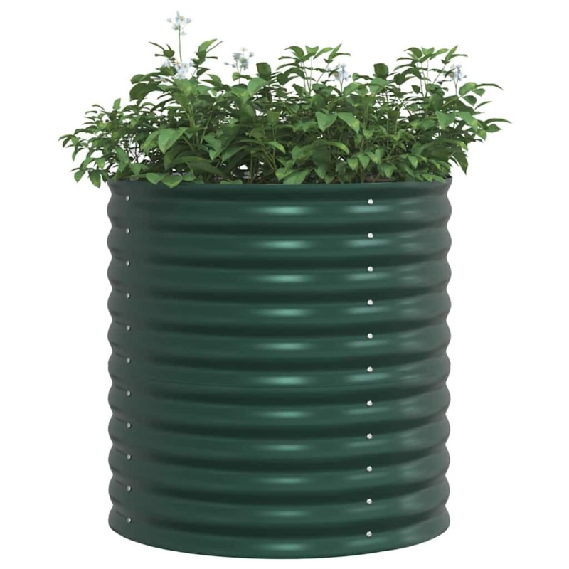 Jardin Lit de Jardin Vert 80x80x81 cm Acier Galvanisé 