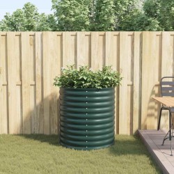 Jardin Lit de Jardin Vert 80x80x81 cm Acier Galvanisé 