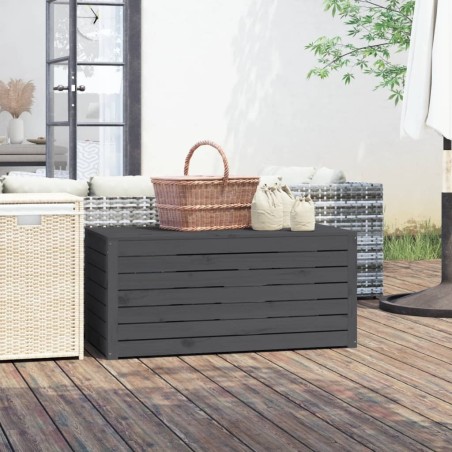 Boîte de jardin gris 101x50,5x46,5 cm bois massif de pin 