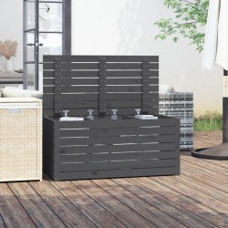 Boîte de jardin gris 101x50,5x46,5 cm bois massif de pin 