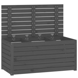 Boîte de jardin gris 101x50,5x46,5 cm bois massif de pin 
