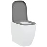 Siège de toilette à libération rapide avec fermeture douce en duraplast gris 