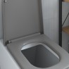 Siège de toilette à libération rapide avec fermeture douce en duraplast gris 