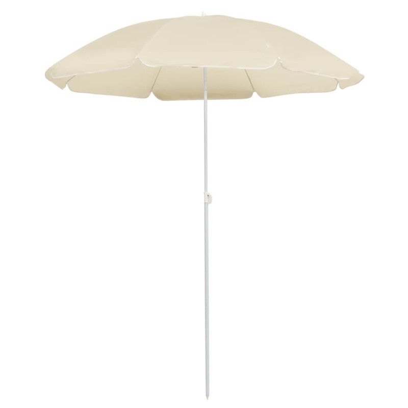 Parasol de jardin avec mât en acier sable 180 cm Parasol de jardin avec mât en acier sable 180 cm