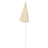 Parasol de jardin avec mât en acier sable 180 cm 