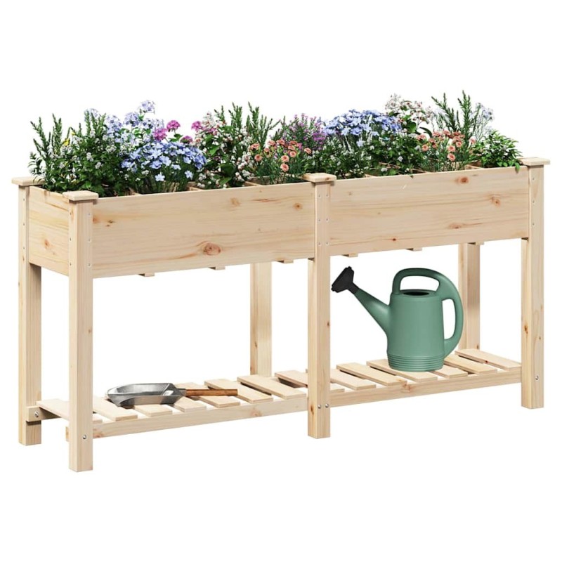 Jardinière avec Grilles 161x43x76 cm Bois Massif de Sapin 