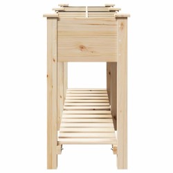 Jardinière avec Grilles 161x43x76 cm Bois Massif de Sapin 