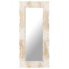 Miroir Blanc 110x50 cm Bois de manguier massif 