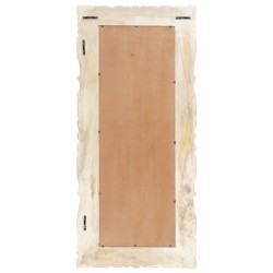 Miroir Blanc 110x50 cm Bois de manguier massif 