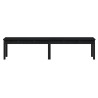 Banc de jardin à 2 places noir 203,5x44x45cm bois massif de pin 